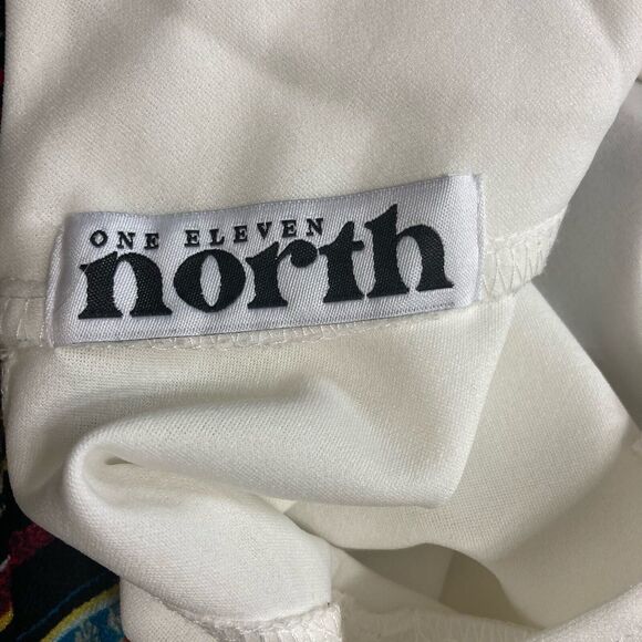 One Eleven North White Shirt Size L High Neck Cap Sleeves - Picture 9 of 10